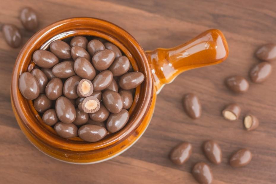 chocolate coated almond